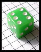 Dice : Dice - 6D Pipped - Green Translucent with White Pips - FA collection buy Dec 2010